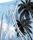 Men's Tropical Palm trees blue Beach Shorts  