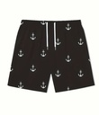 Men's anchor black beach Shorts  