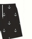 Men's anchor black beach Shorts  