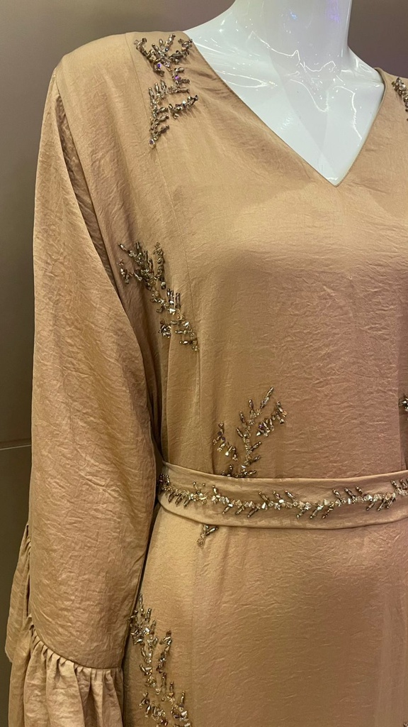 Stylish Brown Handmade Dress