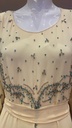 Stylish yellow chiffon long sleeve dress with lovely details