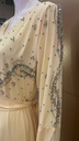 Stylish yellow chiffon long sleeve dress with lovely details