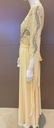 Stylish yellow chiffon long sleeve dress with lovely details