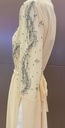 Stylish yellow chiffon long sleeve dress with lovely details