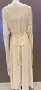 Stylish yellow chiffon long sleeve dress with lovely details