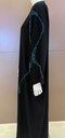 Black Abaya beautifully enhanced with elegant touches of blue