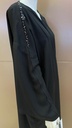 Black Abaya beautifully decorated with shimmering crystals