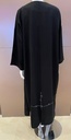Black Abaya beautifully decorated with shimmering crystals