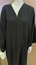 Elegant black abaya with a beautiful design on both sides