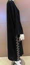Elegant black abaya with a beautiful design on both sides