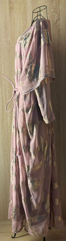 Pale Purple Chiffon Dress Featuring Silver Embellishments