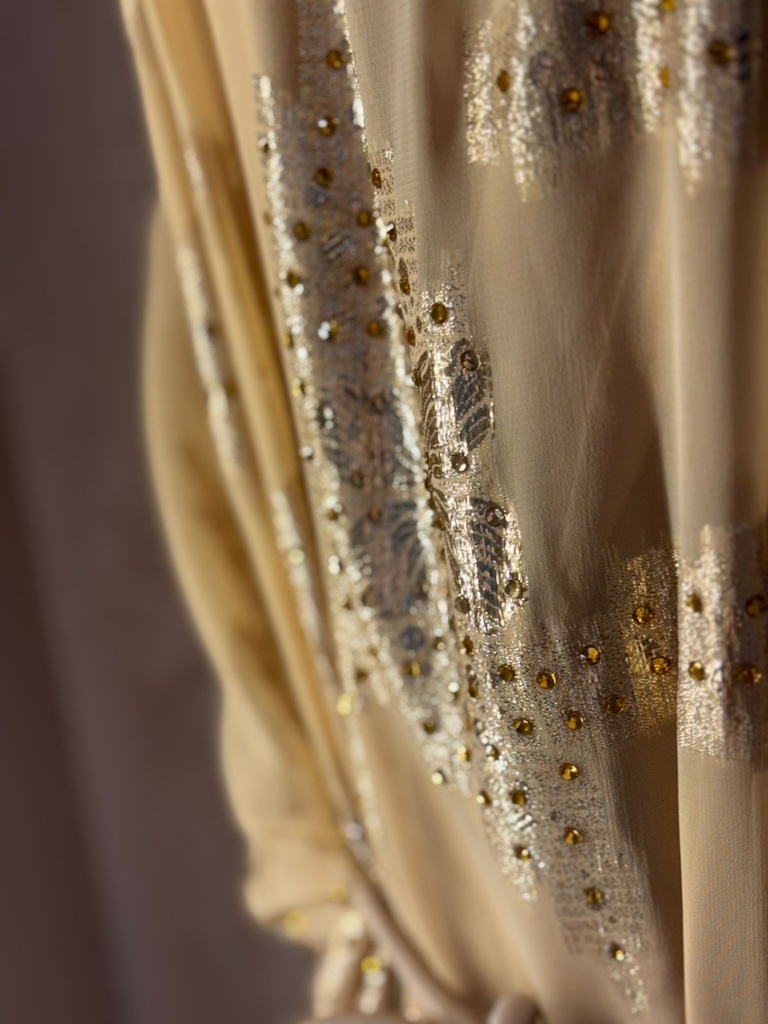 beautiful golden handmade dress