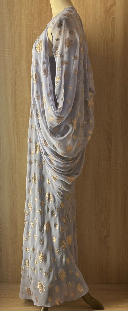 Radiant and Intricately Designed Lavender Dress