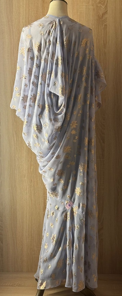 Radiant and Intricately Designed Lavender Dress