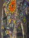 Amber Blossom Hand-Embroidered Luxe Dress