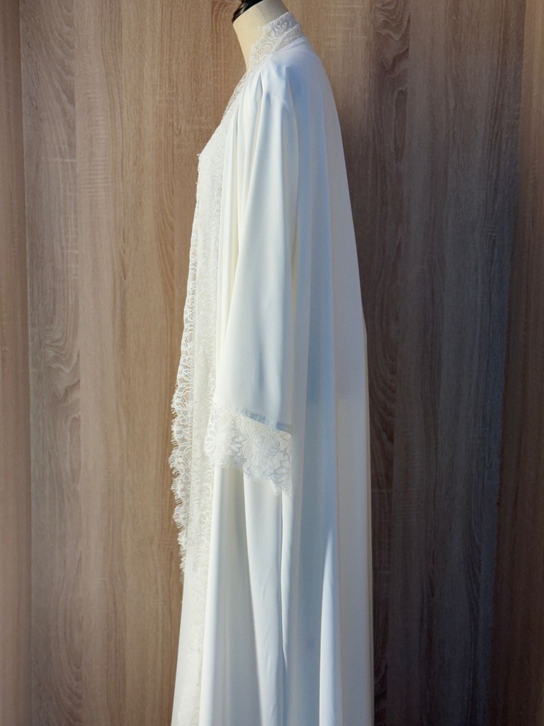 White lace abaya