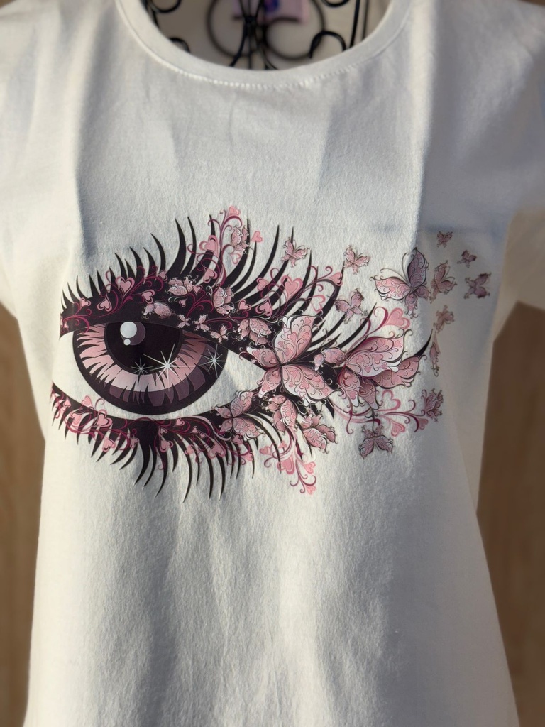  Pinky eye Print Woman T-Shirt