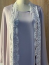 The lady lace light purple abaya