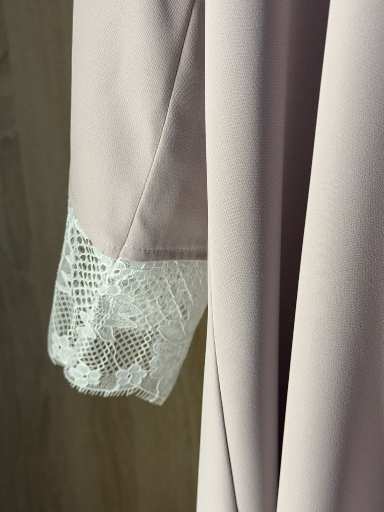 The lady lace light purple abaya