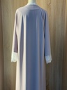 The lady lace light purple abaya