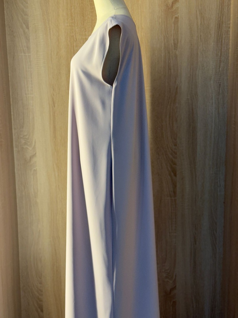 The lady lace light purple abaya