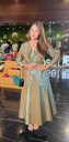 Women's Fashionable & Elegant Floral  Embroidery Dress