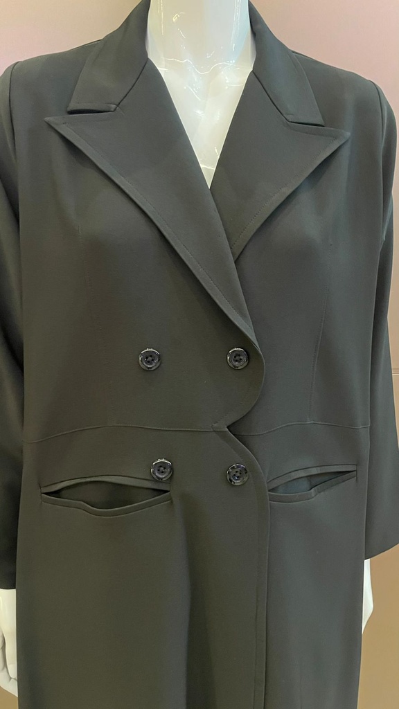 Abaya with a double-breasted coat style