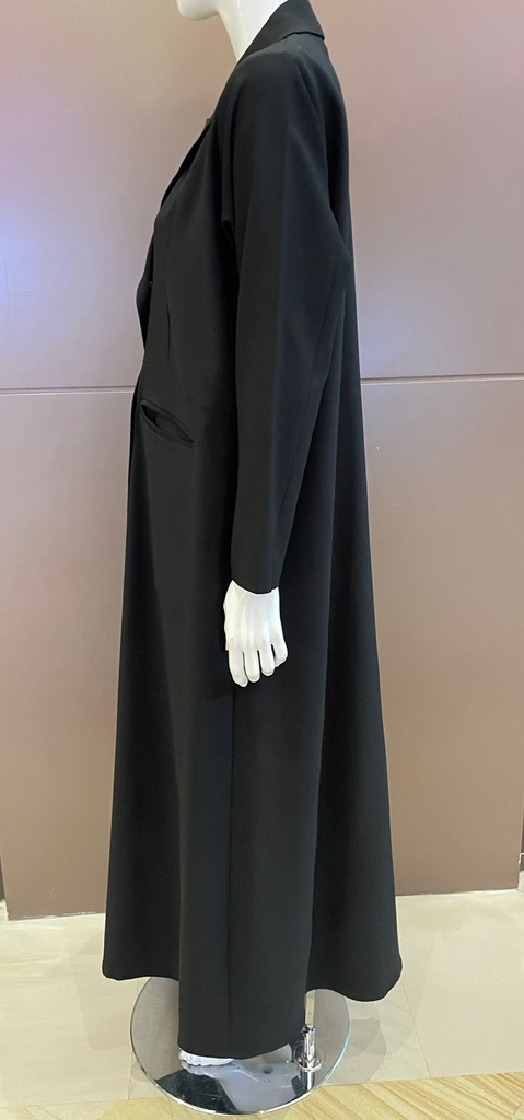 Abaya with a double-breasted coat style