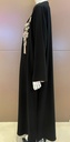 exquisitely crafted Black Embroidered abaya set 