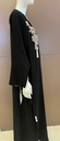 exquisitely crafted Black Embroidered abaya set 