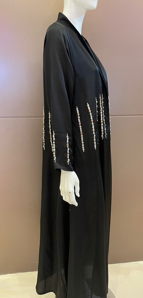 Fashionable Black Abaya with Beads