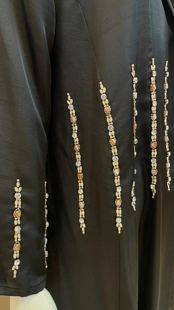 Fashionable Black Abaya with Beads