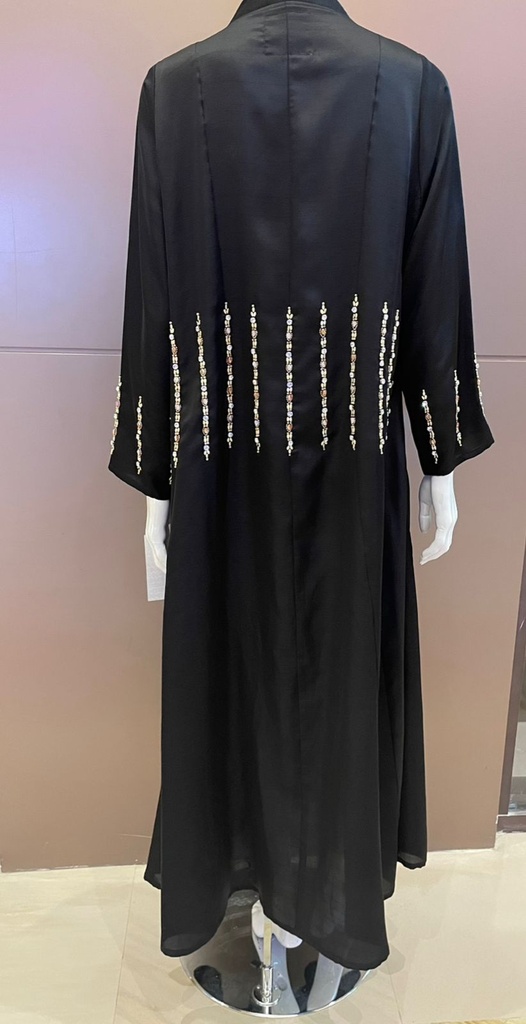 Fashionable Black Abaya with Beads