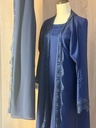 Royal Blue Lace Abaya, Dress And Shaila Set