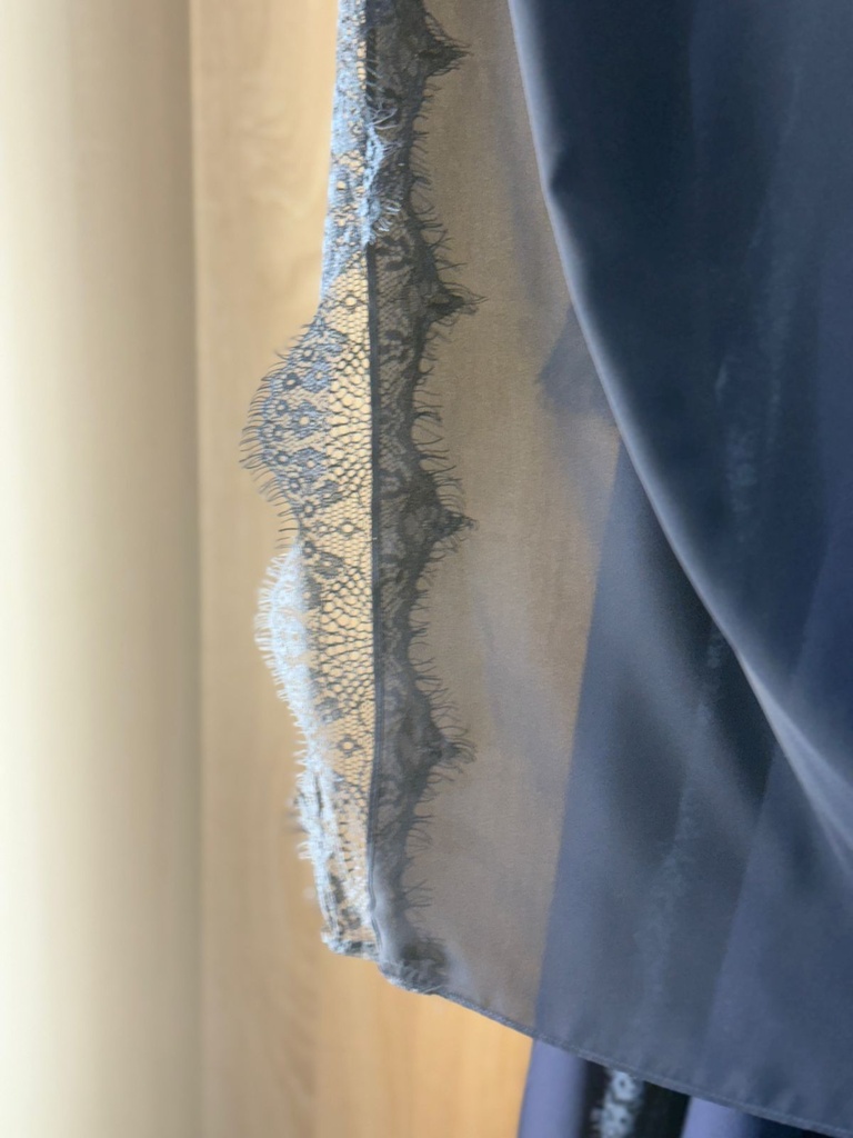 Royal Blue Lace Abaya, Dress And Shaila Set