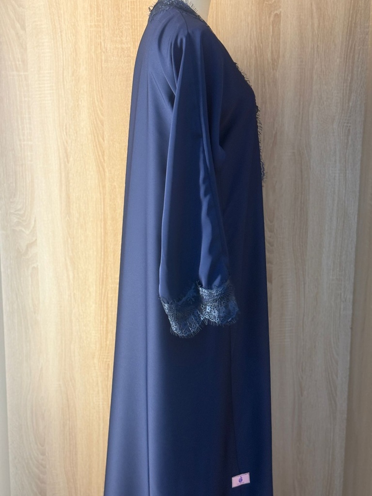 Royal Blue Lace Abaya, Dress And Shaila Set