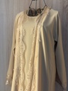 Khaki Lace Abaya Dress & Shaila Set