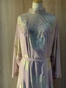 Pink Hand Beaded Lined High Neck Dress