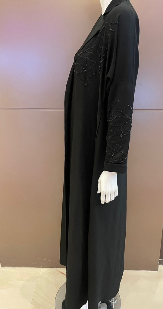 Fashionable Black Abaya with Beads