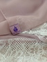 The lady lace light purple abaya