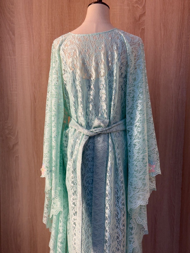 Floral turquoise lace Dress