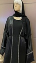 Black Shiny Abaya With Dress And Shaila
