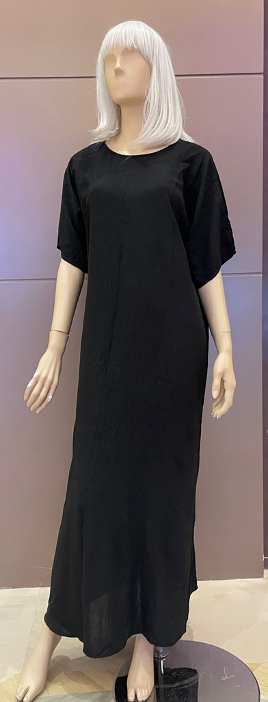 Black Shiny Abaya With Dress And Shaila