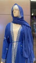 Bright Blue Abaya With Dress And Shaila 