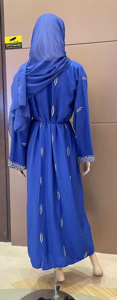 Bright Blue Abaya With Dress And Shaila 