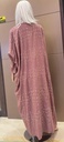 Bisht Pink Embroidered Abaya With Dress