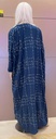 Bisht Blue Embroidered Abaya With Dress 
