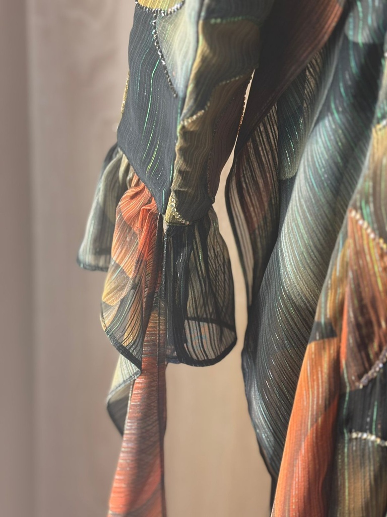 Handcrafted Green Thoub Dress 