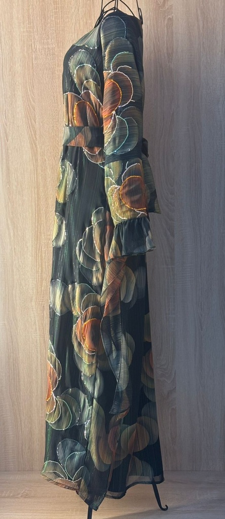 Handcrafted Green Thoub Dress 