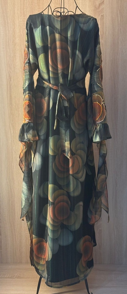 Handcrafted Green Thoub Dress 